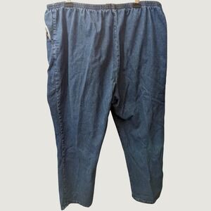 Vtg Chic Jeans Plus Size 26 W P 26WP Petite Blue Denim Pull-on Pockets Pants